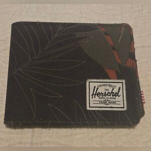 Herschel Supply Company Men’s Black Floral Canvas Bifold Wallet